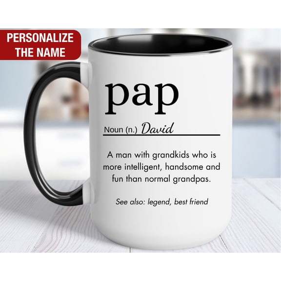 Pap Definition Mug Pap Coffee Mug Personalized Pap Gift Pap Name Definition Cup Pap Coffee