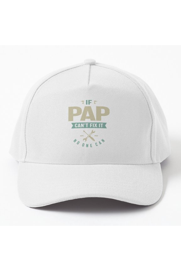 Pap Fix-It Grandpa Baseball Cap, Dad Family Handyman Repair Statement Design, Classic Hat