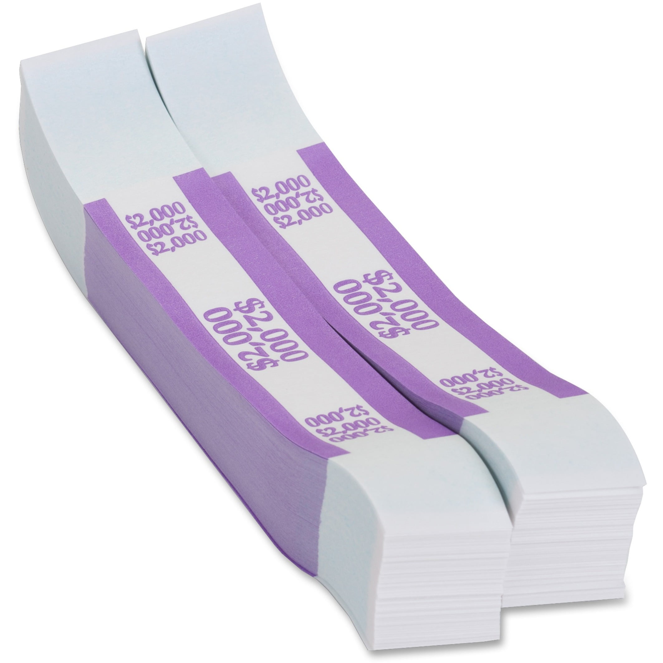 Currency Straps, Violet, $2,000 In $20 Bills, 1000 Bands Currency Straps, Violet, $2,000 In $20 Bills, 1000 Bands