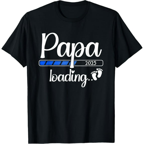 Papa 2025 Loading Pregnant 2025 Papa Est. 2025 T-Shirt