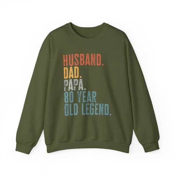 Papa 60th Birthday Fathers Day Sweatshirt Gifts Crew Neck Shirt Long Sleeve