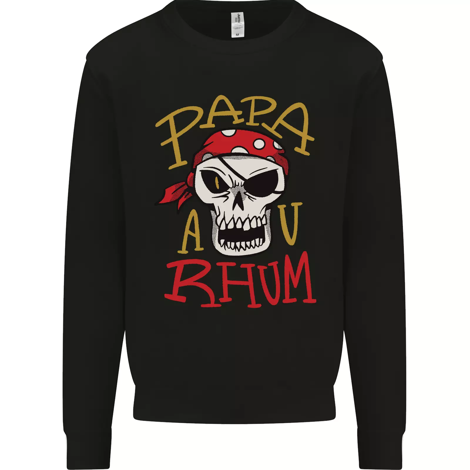 Papa AV Rum Funny Pirate Alcohol Fathers Day Mens Sweatshirt Jumper