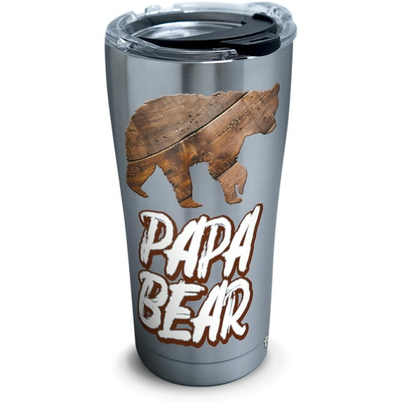 Papa Bear 20 oz Stainless Steel Tumbler with lid
