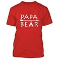 thumbnail image 1 of Papa Bear Arrow Printed Men's T-shirt Fathers Day Red Tee 2X-Large, 1 of 2