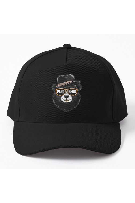 Papa Bear Baseball Hat, Family Protector Animal Graphic Design, Classic Cap