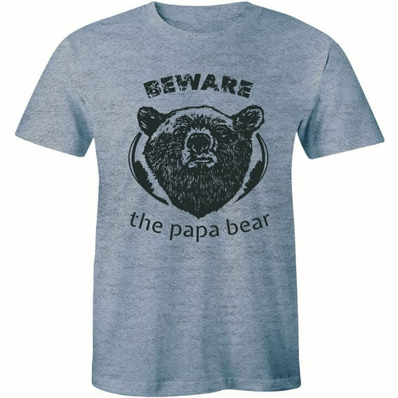 Papa Bear Beware the Papa Bear Fathers Day Awesome Papa Mens Husband T-Shirt