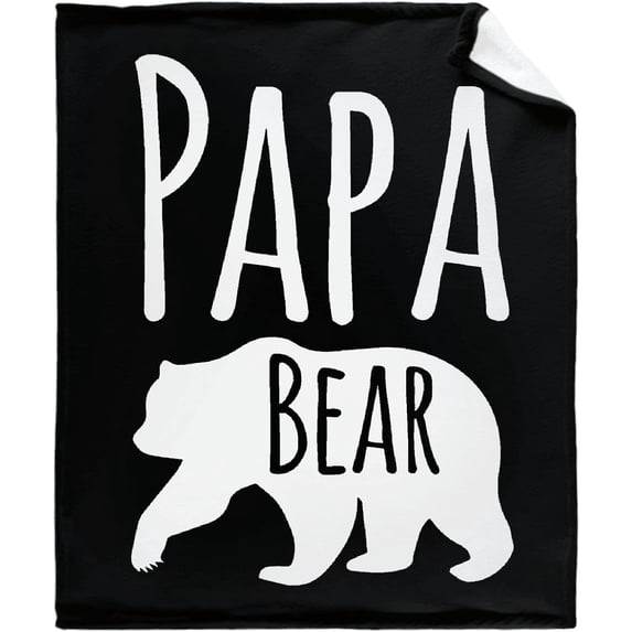 Papa Bear Blanket Cozy Soft Lightweight Flannel Throw Blanket for Bed Sofa Travel All Season 50"x40"