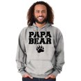 thumbnail image 1 of Papa Bear Dad Father's Day Pawprint Hoodie Hooded Sweatshirt Men Brisco Brands S, 1 of 2