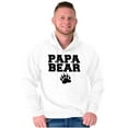 thumbnail image 1 of Papa Bear Dad Father's Day Pawprint Men's Big & Tall Graphic Hoodie Brisco Brands 3X, 1 of 5