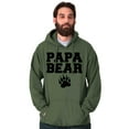 thumbnail image 1 of Papa Bear Dad Father's Day Pawprint Men's Big & Tall Graphic Hoodie Brisco Brands 4X, 1 of 3