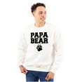 thumbnail image 1 of Papa Bear Dad Father's Day Pawprint Men's Big & Tall Crewneck Sweatshirt Brisco Brands 4X, 1 of 5