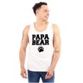 thumbnail image 1 of Papa Bear Dad Father's Day Pawprint Mens Big & Tall Graphic Tank Top Brisco Brands 3X, 1 of 5