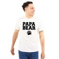 thumbnail image 1 of Papa Bear Dad Father's Day Pawprint Men's Graphic T Shirt Tees Brisco Brands L, 1 of 5