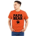 thumbnail image 1 of Papa Bear Dad Father's Day Pawprint Men's Graphic T Shirt Tees Brisco Brands X, 1 of 6
