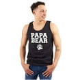 thumbnail image 1 of Papa Bear Dad Father's Day Pawprint Tank Top Sleeveless Tee Men Brisco Brands X, 1 of 6