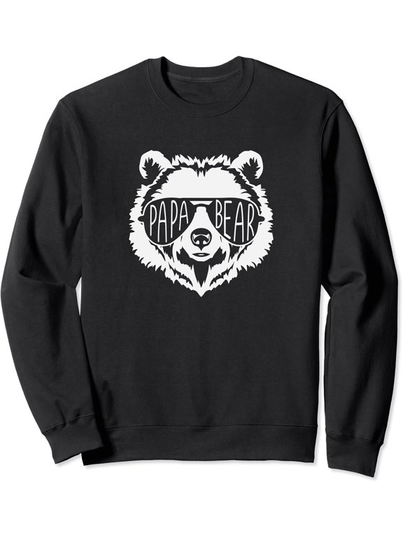 Papa Bear Face With Sunglasses Sweatshirt
