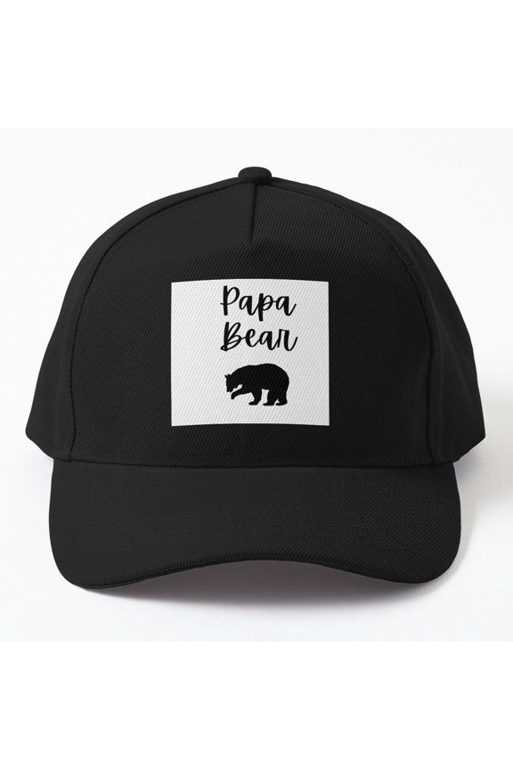 Papa Bear Father's Day Baseball Cap, Simple Family Appreciation Design, Classic Hat