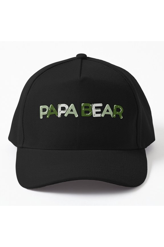 Papa Bear Father's Day Baseball Hat, Family Celebration Graphic Design, Classic Cap