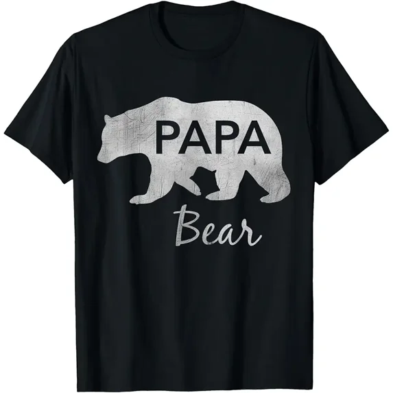 Papa Bear Great Gift for Dad, Father, Grandpa T-Shirt