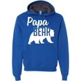 thumbnail image 1 of Papa Bear Hoodie Dad Mens Soft Hoodie Adult Unisex Sweatshirt Royal, XL, 1 of 4