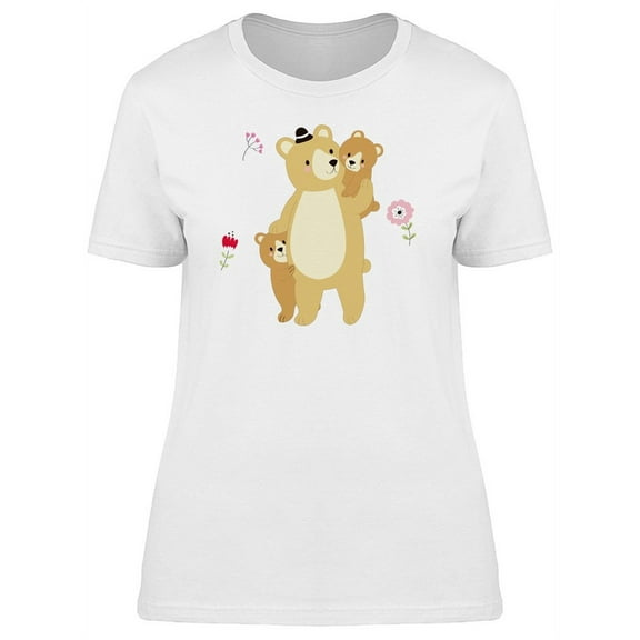Papa Bear Playing With Cubs Dood T-Shirt Women -Image by Shutterstock, Female XX-Large