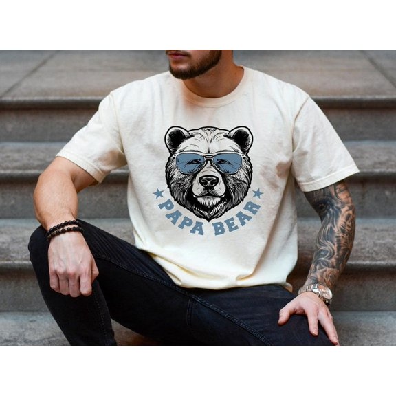 Papa Bear T-shirt, Dad Bear Shirt, Fathers Day Gift, Cool Dad Life Tee, Gift for Dad, Daddy Gift Shirt