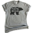 thumbnail image 1 of Papa Bear T-shirt, Unisex Men's Shirt, Papa Shirt, Dad Shirt, Father's Day Shirt, Dark Heather Gray, Medium, 1 of 6