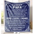 thumbnail image 1 of Papa Blanket Papa Gifts Throw Blanket Gift for Papa Soft Flannel Blanket Gifts for Grandpa Blue Sofa Blanket Durable Travel Blanket Birthday Gift from Grandchildren 80"X60", 1 of 6