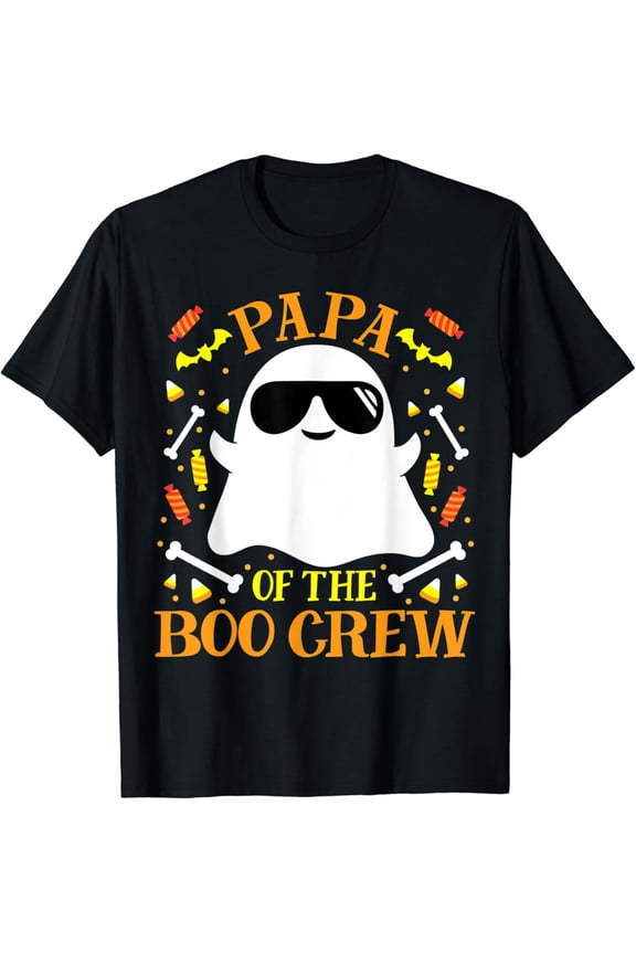 Papa Boo Crew Ghost Matching Family Set Grandpa Halloween T-Shirt