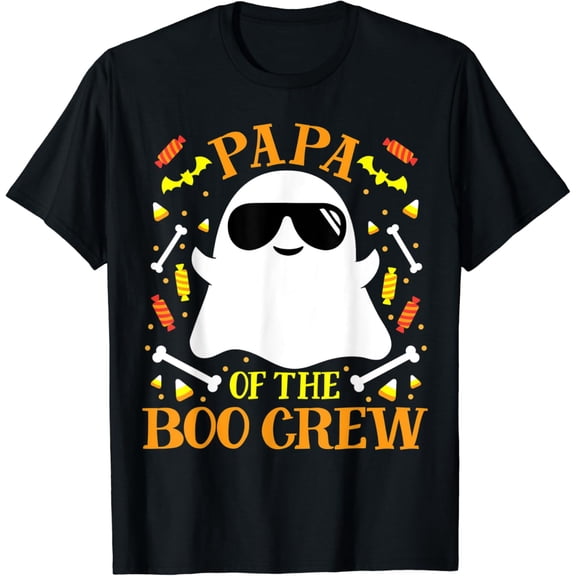 Papa Boo Crew Ghost Matching Family Set Grandpa Halloween T-Shirt