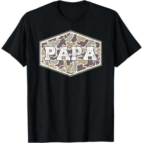 Papa Camouflage Daddy Dad Happy Father's Day Best Dad Ever T-Shirt ...