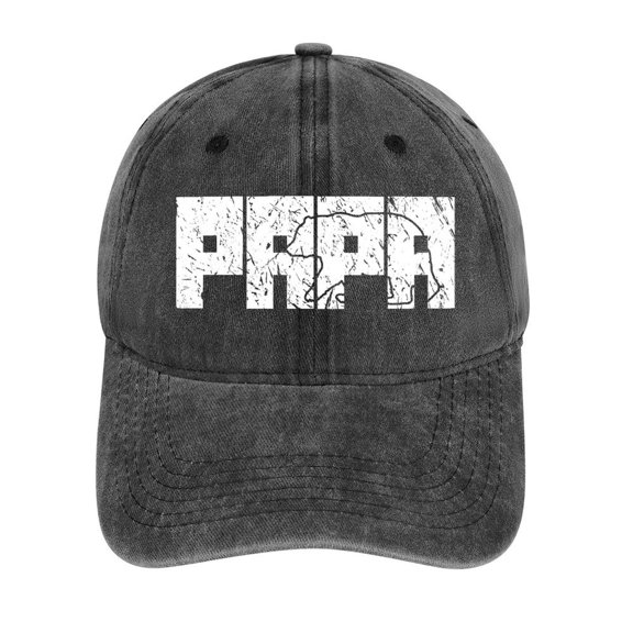 Papa Charcoal Baseball Cap for Men Women, Adjustable Snapback Hats Cotton Hat
