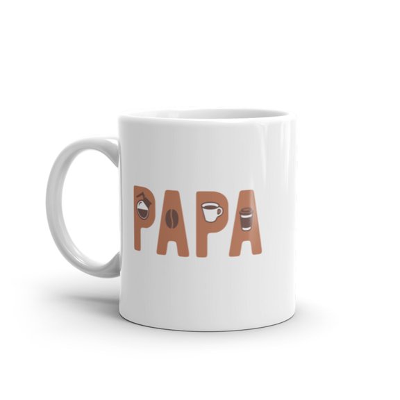 Papa Coffee Mug Funny Cool Father's Day Coffee Bean Roast Novelty Cup - 11oz