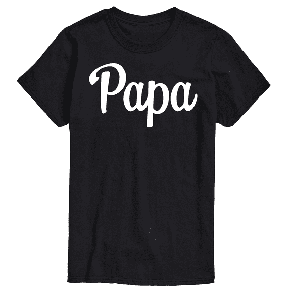 Papa Crewneck T-Shirt for Men, Comfortable Lightweight Tee