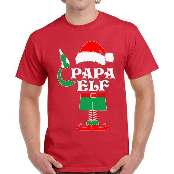 Papa Elf Family Xmas Costume Christmas Mens Shirt - S M L XL 2XL 3XL 4XL 5XL Xmas Graphic Tee - Christmas Gift Holiday T-Shirt for Men