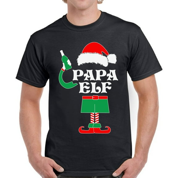 Papa Elf Family Xmas Costume Christmas Mens Shirt - S M L XL 2XL 3XL 4XL 5XL Xmas Graphic Tee - Christmas Gift Holiday T-Shirt for Men