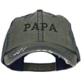 thumbnail image 1 of Papa Embroidered Low Profile Cotton Mesh Cap - Green OSFM, 1 of 5