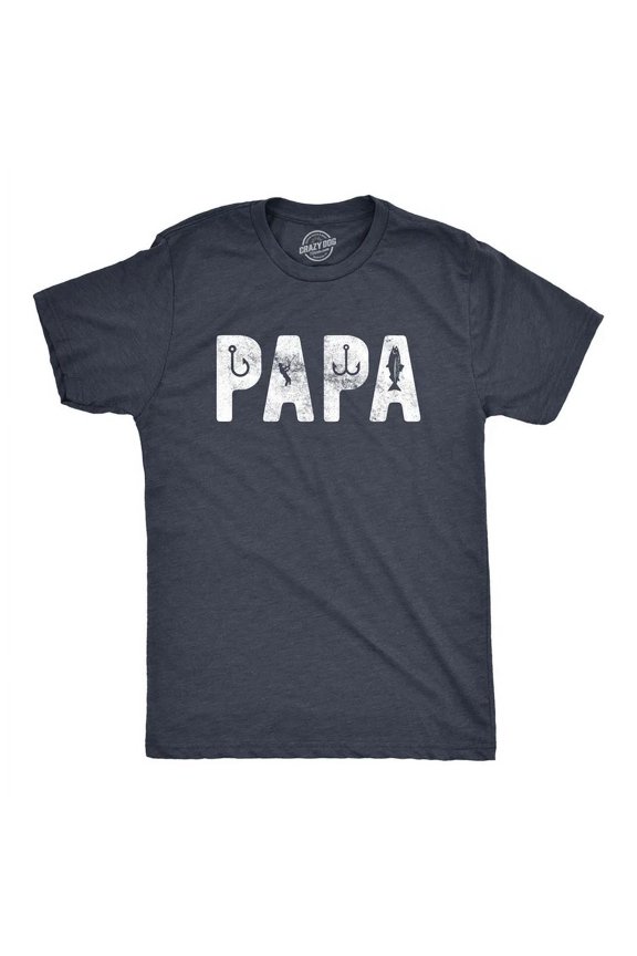 Papa Fishing T Shirt Funny Fathers Day Gift For Dad Outdoor Fisherman Unisex S-5XL Hot Trending Shirt, Vintage Birthday Gift