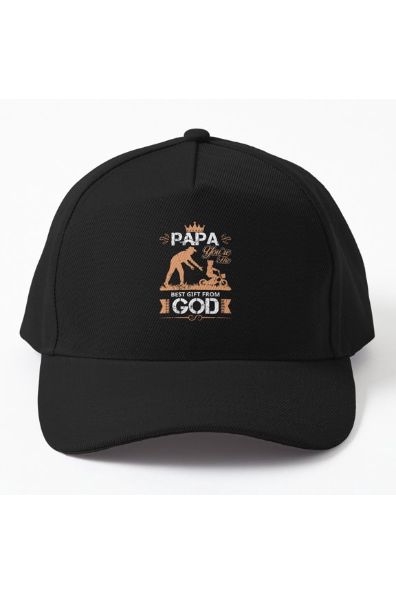 Papa Gift From God Baseball Cap, Father Family Faith Appreciation Design, Classic Hat