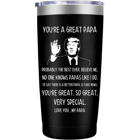 Papa Gifts for Fathers Day,Christmas Gifts for Papa Dad,Grandpa Gifts for Papa from Daughter Son,Papa Birthday Gifts,Gifts for Grandpa from Grandchildren,20oz Black Papa Mug