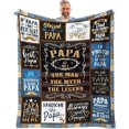 thumbnail image 1 of Papa Gifts from Grandchildren Throw Blanket 60" x 50", Birthday Gifts for Papa from Grandkids, Papa Gifts from Granddaughter, Best Gifts for Papa from Grandson, Best Papa Ever Gifts, 1 of 6