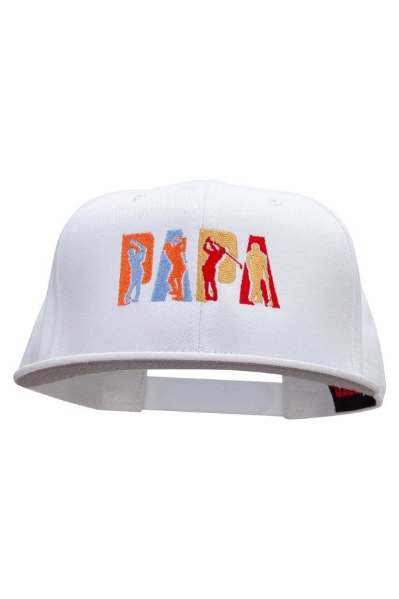 Papa Golf Embroidered Prostyle Snapback - White OSFM