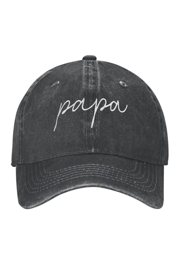 Papa Hat Print Vintage Wash Dad Hat Adjustable Curved Brim Baseball Cap,Made In USA,Casual Outdoor Sports Fishing Cap for Men and Women