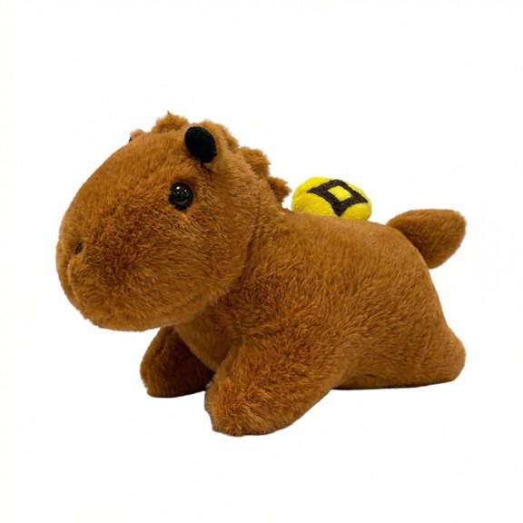 Papa Horse Doll 32Cm Lying Down Horse Figurine With "Immediate Wealth" Motif, Fun Little Horse Home Decoration Cushion, Lucky Themed Toy For Home Decor, Shelf Display &