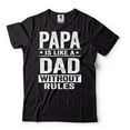 thumbnail image 1 of Papa Is Like A Dad Without Rules Shirt Funny Dad Shirt Funny Papa Shirt Father's Day Gift Shirt (3X-Large Black), 1 of 6