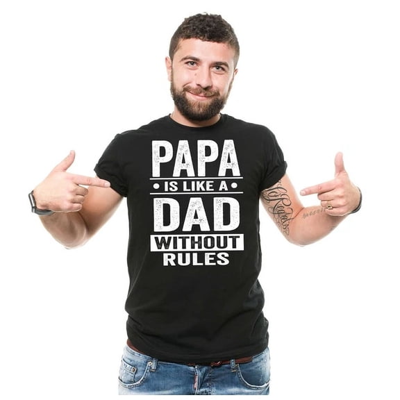 Papa Is Like A Dad Without Rules Shirt Funny Dad Shirt Funny Papa Shirt Unisex S-5XL Hot Trending Shirt, Vintage Birthday Gift