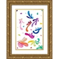 thumbnail image 1 of Papa, Kat 11x14 Gold Ornate Wood Framed with Double Matting Museum Art Print Titled - Color Party II, 1 of 4