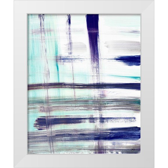 Papa, Kat 12x14 White Modern Wood Framed Museum Art Print Titled - Stroke Pop
