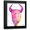 thumbnail image 1 of Papa, Kat 15x18 Black Modern Framed Museum Art Print Titled - Water Color Skull, 1 of 5