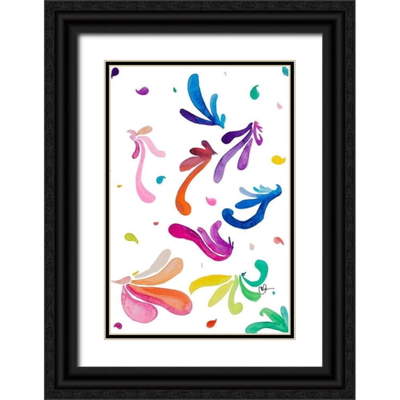 Papa, Kat 17x24 Black Ornate Wood Framed with Double Matting Museum Art Print Titled - Color Party II